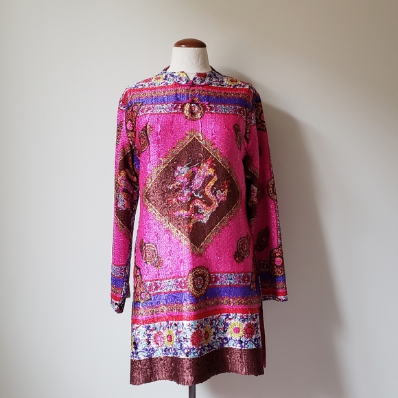 Vintage 90s Chinese tunic dress - Picture 1 of 8